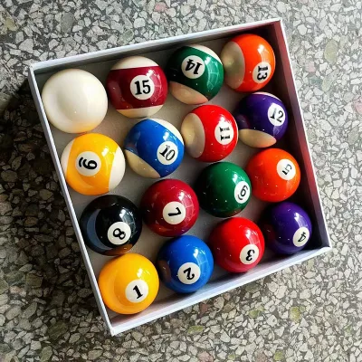 57.2mm Resin Pool Ball Complete Set Customizable Black Eight Snooker Universal Billiards Accessories