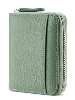 New Fashion Women's Lightweight Mini Change Purse Solid Color Leather Wallet with Zipper Closure Durable and Waterproof