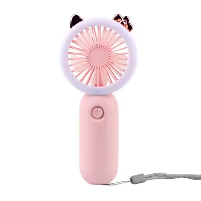 Built in Night Light Mini USB Light Laptop Fan Cooler for Car Outdoor Desk Use