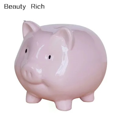 Animal Ceramic Bank Cute Ceramic Coin Money Piggy Bank, Makes a Perfect Unique Gift, Nursery Decor, Keepsake, or Savings Piggy