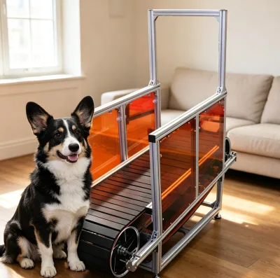 Low Noise Non-Power Dog Slatmill Treadmill Anti-Wear Wooden Slat Surface Indoor Workout Machine for Overweight Dogs