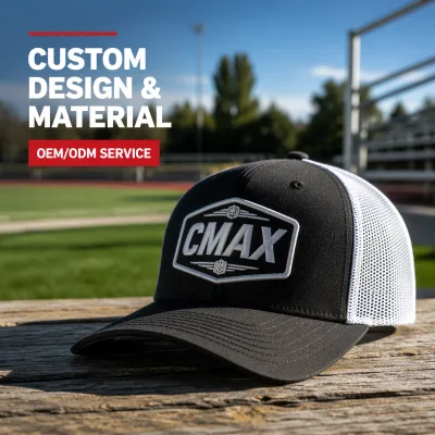 CMAX Custom 3D Embroidery Logo Solid Fashion Basketball Caps-Canvas 100% Cotton Summer Casual Adjustable Unisex High Quality
