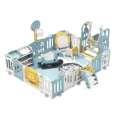 OEM Customizable Baby Playpen Set Plastic Foldable Safety Fence with Thicken Upgrade Educational Playard Bebes Kids Baby