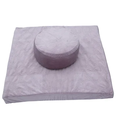 High Quality Meditation Cushion Zafu with Natural Yoga Mat Combination