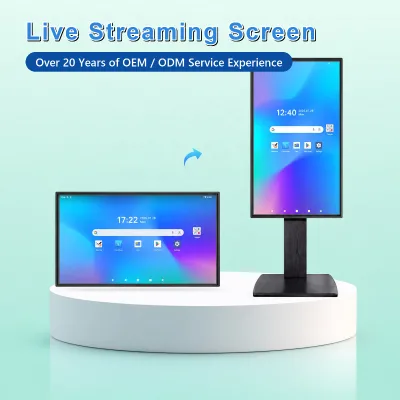 OEM/ODM 43/55 Inch Android Live Streaming Touch Screen Animation Graphics 10-Bit Color Anti-Glare Coating CE RoHS Certified