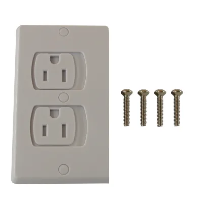 America Receptacle Outlet Plate Tamper Resistant Standard Electrical Wall Outlet Unbreakable Polycarbonate Thermoplastic