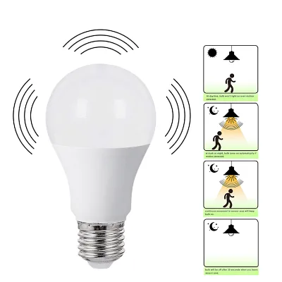 Action Detector Motion Sensor 8w Radar Wall Penetrating Sensitive LED Bulb Light for Staircase Corridor Porch Use