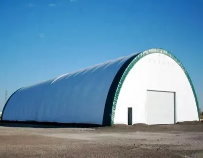Steel Frame Fabric Storage Shelter Temporary Workshop Prefab Garage & Storage