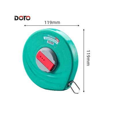 Industrial-grade Quick-retract Thick-fiber Tape Measure; High-precision 20m/30m/50m Model Anti-free-spooling Effortless