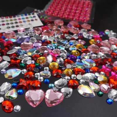 Factory Direct Sale Diamond Flatback Acrylic Gems Sew on Acrylic Rhinestone for Diy Dress Shoe