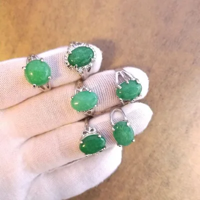 Natural Crystal Stone Factory Wholesale Rose Quartz Tiger Eye Aventurine Moss Agate Crystal Rings Sustainable DIY