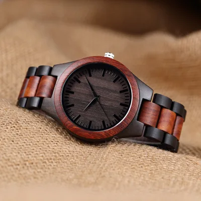 Luxury Top Wooden Watch for Men Fashion Anniversary Wedding Day Gift for Husband Personalized Watch Engraved Custom Wood Watch
