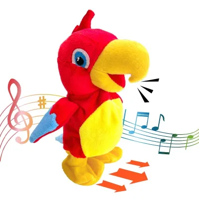 Adorable Dancin Parrot Plush Toy with Interactive Talking Fun for Kids
