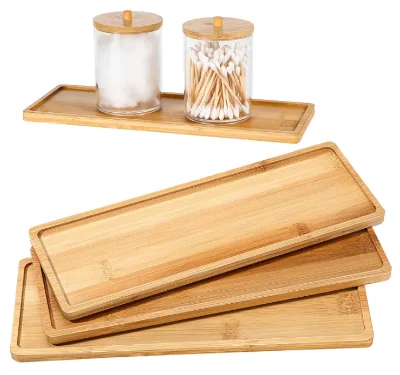 Bamboo Vanity Tray Bathroom Tray Wooden Tray Bamboo