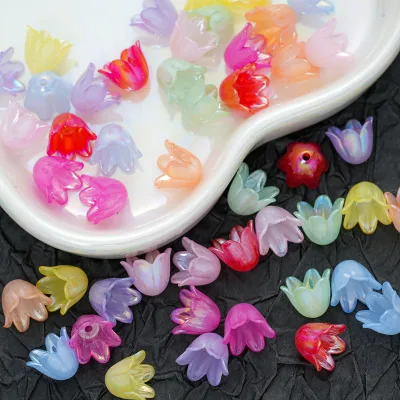 DIY Acrylic Loose Petal Beads DIY Flower Spacer Charm for Jewelry Making Hair Stick Findings 200PCs/Bag 1926156