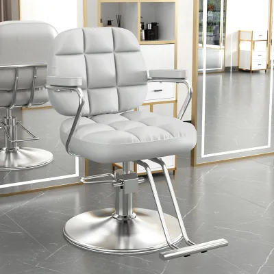 Adjustable Rotating Hair Salon Hair Chair Manufacturers Direct Sales Network Grey Fashion Salon Chair