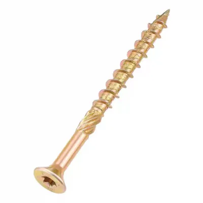 Yellow Zinc Plated MDF Tapping Screw Countersunk Head Torx Drive Steel Chipboard Screw Metric Measurement System Countersunk