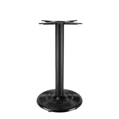 Custom Modern Stone Finish Luxury Industrial Wrought Iron Stainless Steel Pedestal Dining Table Base for Hotels and Hospitals