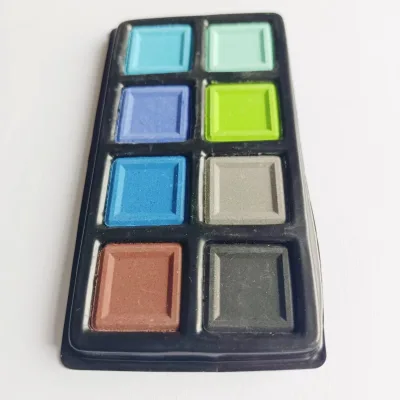 Mini 8 Shades Solid Watercolor Palette Square Pan Basic Watercolor Paint for Student Beginner Outdoor Painting Supply