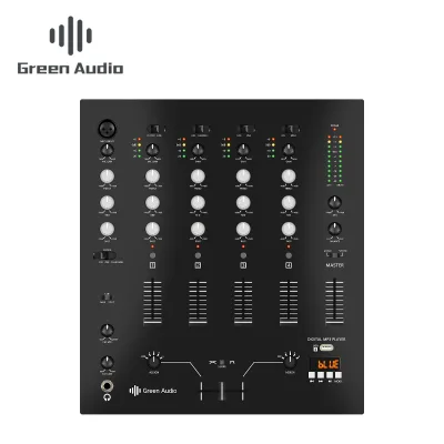 M6 Professional USB 6-Channel DJ Mixer Controller Digital Sound Console Adjustable Voice 20Hz-18KHz Frequency Response for Live