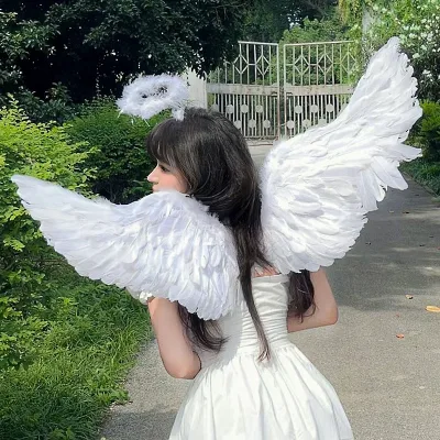 Halloween Feather Angel Wings for Adults and Children Sewing Made Stage Props