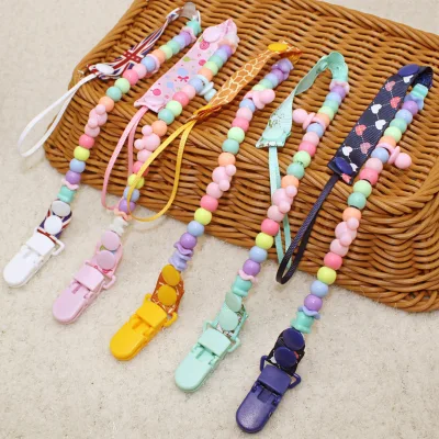 Feeding PP Baby Pacifier Clip, Infant PP Bead Pacifier Clip, Pacifier Chain