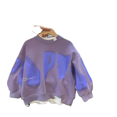 Spring Baby Oversized Sweatshirt for Boys Girls Loose Casual Stylish Custom Contrasting Color High Quality Baby Boy Sweatshirt