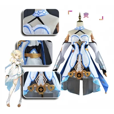 Game Genshin Impact Traveler Lumine Cosplay Costume New Year Party Game Clothes for Women Girls Cute Sets