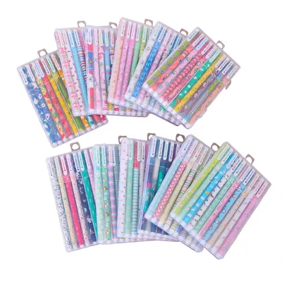 Cute Cartoon Gel Pens Set with 10 Colors and 0.38mm Tip for School Students Promotional Use