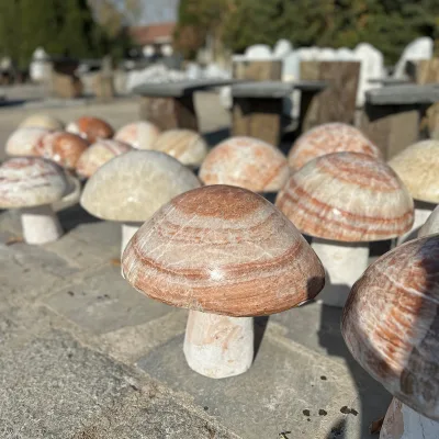 Garden Decoration Natural Stone Carved Custom Stone Mushroom