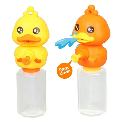 Cheap Plastic Toy Duck Water Gun Summer Bath Toy Play Water Gun Toy Hand Press Down Mini Water Spray Gun for Kids