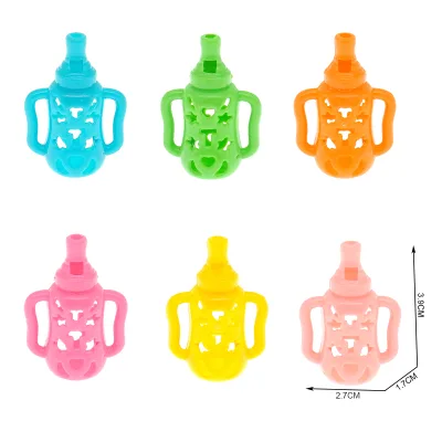 Wholesale Promotion at Low Prices Nursing Bottle Whistle Plastic Mini Feeder Whistle Kids 45mm Surprise Capsule Toys Whistle