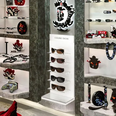 Retail Store 5 Tier for Washable Acrylic Sunglasses & Eyeglass Holder Rack Tabletop Display Stand