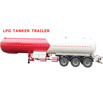 45cubic meter to 60cbm LPG Trailer 2 axles 3 axles LPG Tanker Semitrailer For Uzbekistan Export