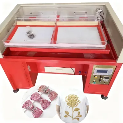 Custom Single Working Table Diamond Heat Transfer Setting Rhinestone Machine Automatic Rhinestone Fixing Machine