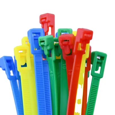 Releasable Cable Ties (50 Lb.), 100 % Nylon 66 Zip Tie Bundle Diameter: 1/8 With Trigger Release Style