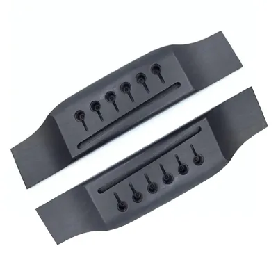 Custom Ebony 152.5MM Pre-slotted Saddle 6 String Acoustic Guitar Bridge for Guitar Replacement