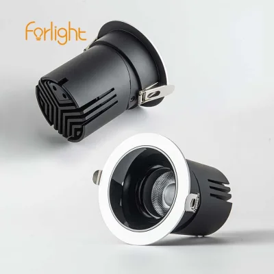 High Quality Indoor Anti Glare Aluminum Spotlight Ceiling Recessed Adjustable Cob Led Spot Light 7w 12w 15w 18w 24w Downlight