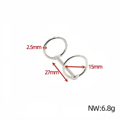 Metal 2 Ring Loose Leaf Calendar Book Binder Clip for School Office