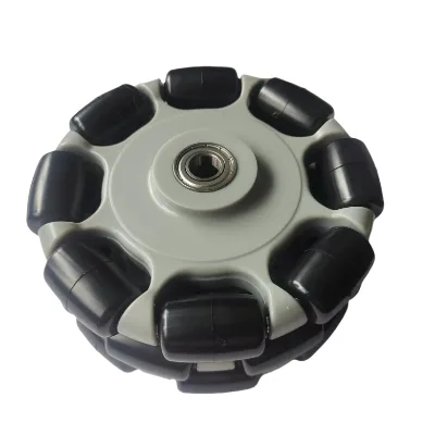 Swivel Wheel 125mm Diameter 63.5mm Thickness 9.7mm Inner Bearing Hole Plastic Universal Caster with Swivel Brake