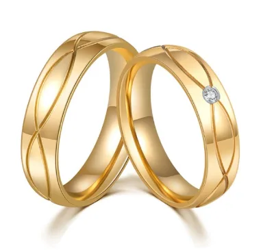 Chengfen Jewelry Direct Sale Couple Ring Saudi Arabia Gold Wedding Ring Price