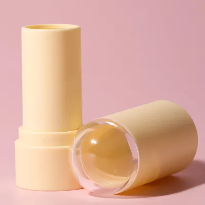 Wholesale Transparent Top Lip Glaze Tube Customized Cosmetic Container for Lipstick Clean Skin Care Blush Blam Packaging