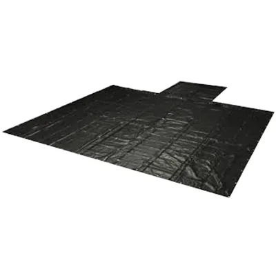 Heavy Duty Woven PVC Coated Waterproof Flatbed Black Vinyl Truck 14 Oz 24' X 27' with 8 FT Drop