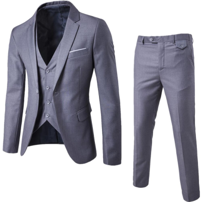 2019 Fashion Men Three Pieces of Business Suit Dress Wedding Suit
