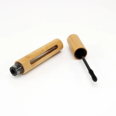 Empty Makeup Container Bamboo Mascara Tube with Eyelash Brush