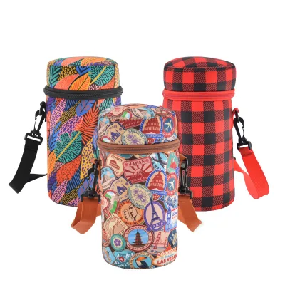 Wholesale Wine Cooling Bag Neoprene Lunch Tote Bag With Shoulder Strap  Cooling Bag