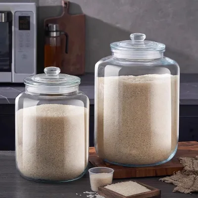 Transparent Kitchen Food Preservation Jar Sealed Glass Storage Container