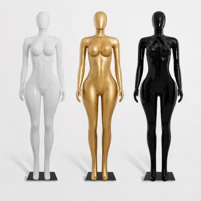 Curvy Plus Size Female Mannequin Full Body PE Plastic Dress Form for Boutique Window Fashion Display