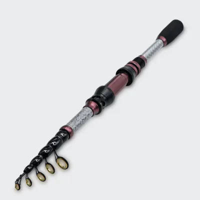 Telescoping Lure Rod Portable Short-section Sea Rod Retractable Spinning Rod Solid Tip Metal Reel Seat Long-casting Fishing Rod