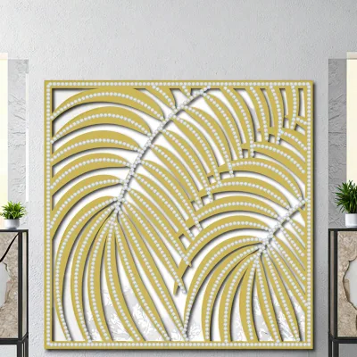 New Arrival Modern Abstract Acrylic Print Yellow Leaf Digital Watercolor Painting Still Life Porcelain Crystal Painting